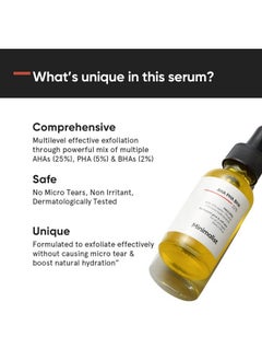 MINIMALIST 25% Aha + 2% Bha + 5% Pha Peeling Solution For Glowing Skin Smooth Texture & Pore Cleansing ;Aha Bha Pha Peel For Weekend Exfoliation; 30Ml  - Image 4