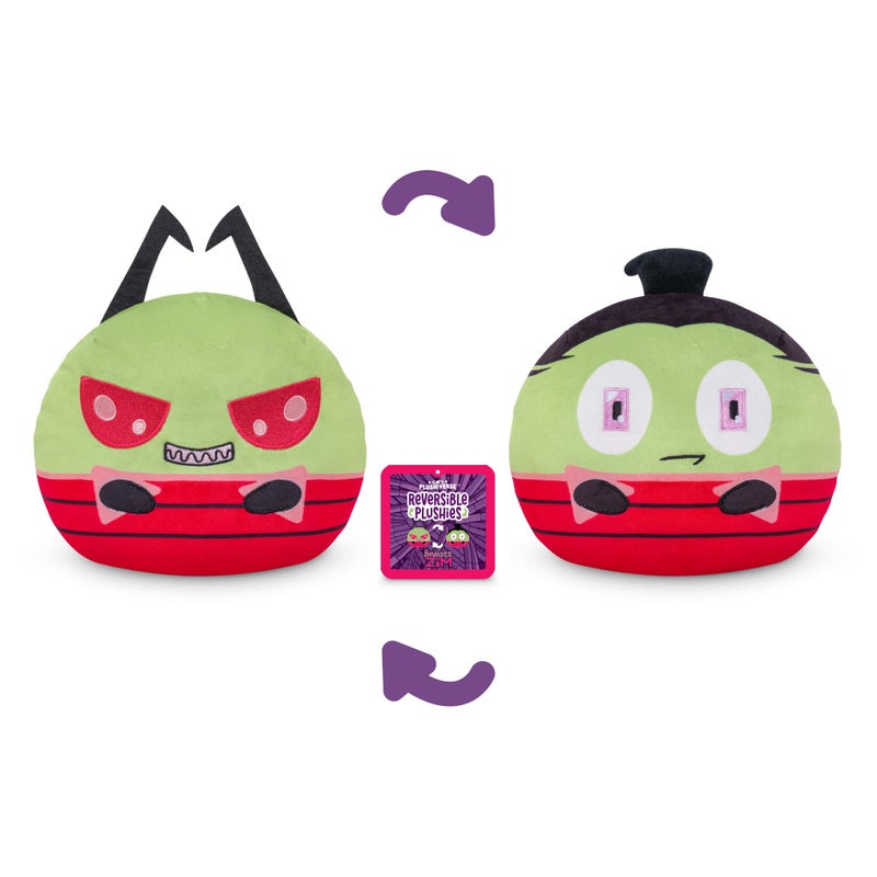 TeeTurtle Reversible Invader Zim Zim + Human Disguise 6-Inch Two-Sided Flip Plush Toy with Embroidered Details - Cute Mini Collectible Plush for Kids, Teens, and Adults - Image 3