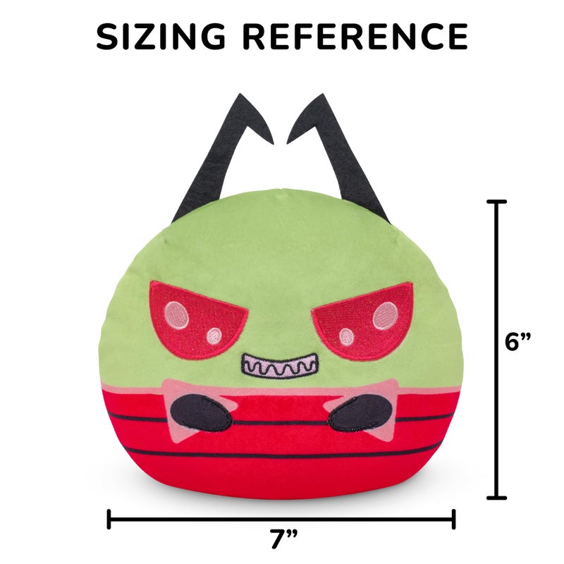 TeeTurtle Reversible Invader Zim Zim + Human Disguise 6-Inch Two-Sided Flip Plush Toy with Embroidered Details - Cute Mini Collectible Plush for Kids, Teens, and Adults - Image 4
