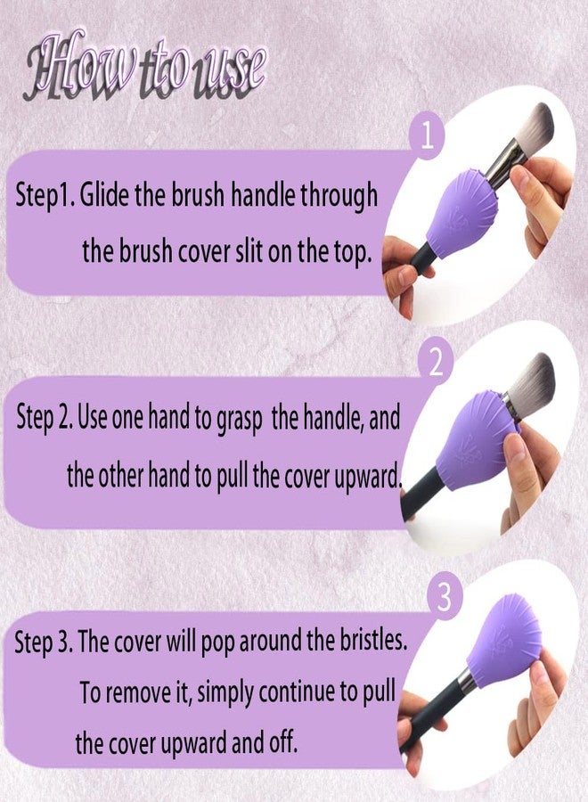 LORMAY 4 Pcs Silicone Makeup Brush Covers, Brush Bubbles for Protecting Bristles from Getting Crushed and Keeping Cosmetic Bag Clean (Pink) - Image 3
