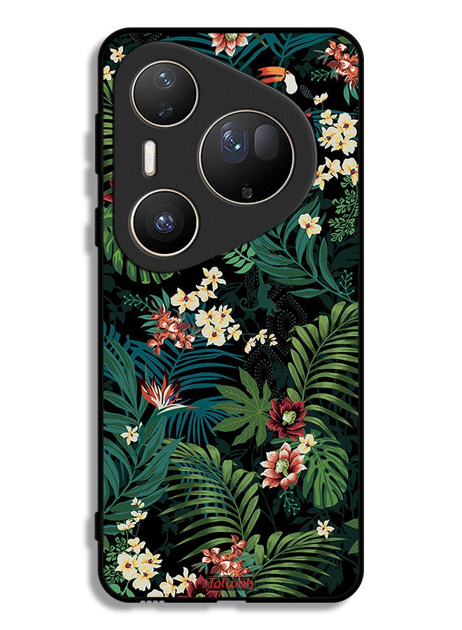 Tolwak Huawei Pura 80 Ultra Protective Case Cover Tropical Leaves - Image 1