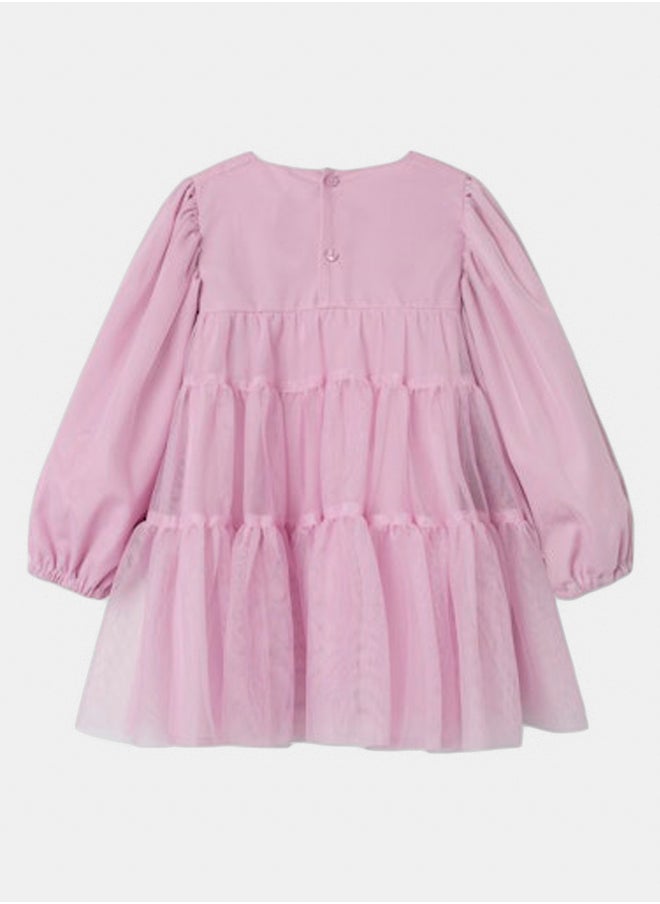 NAME IT name it Girls Ritul Longsleeve Tulle Dress  - Image 2