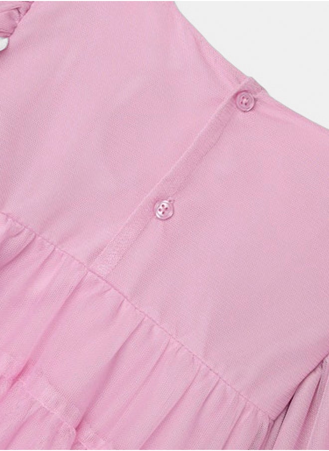 NAME IT name it Girls Ritul Longsleeve Tulle Dress  - Image 5