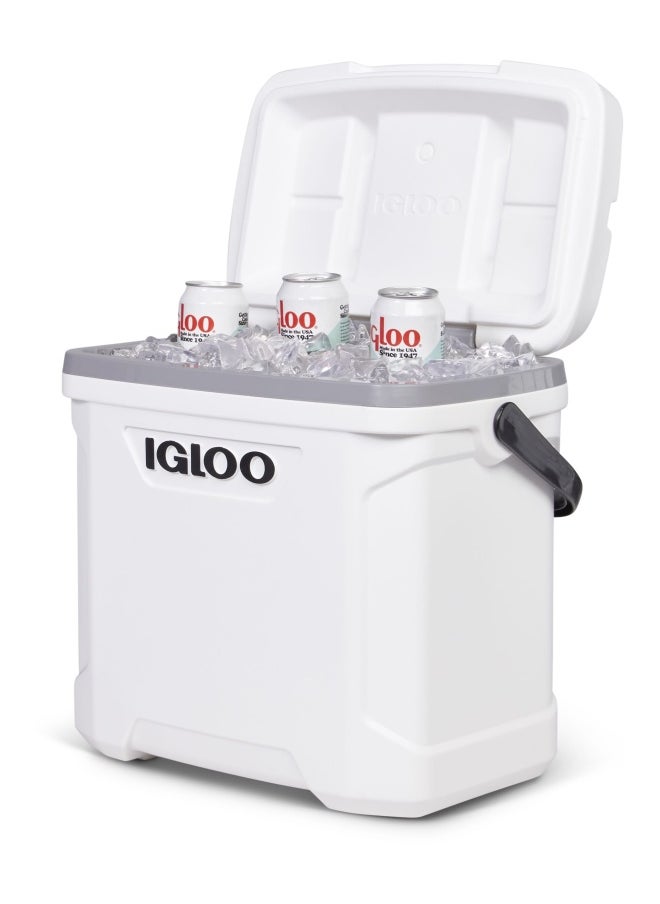 Igloo Latitude Marine Ultra 30QT Cooler Box - White / Moonscape Gray  - Image 3
