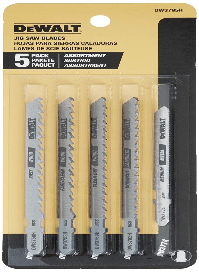 DEWALT Jigsaw Blades Set, T-Shank, 5-Piece (DW3795H) - Image 3