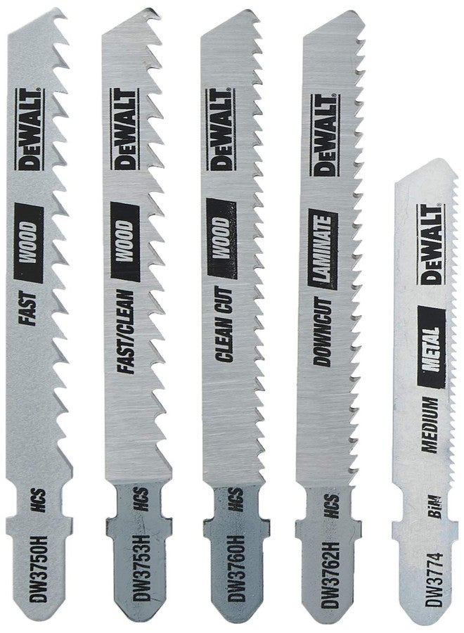 DEWALT Jigsaw Blades Set, T-Shank, 5-Piece (DW3795H) - Image 1