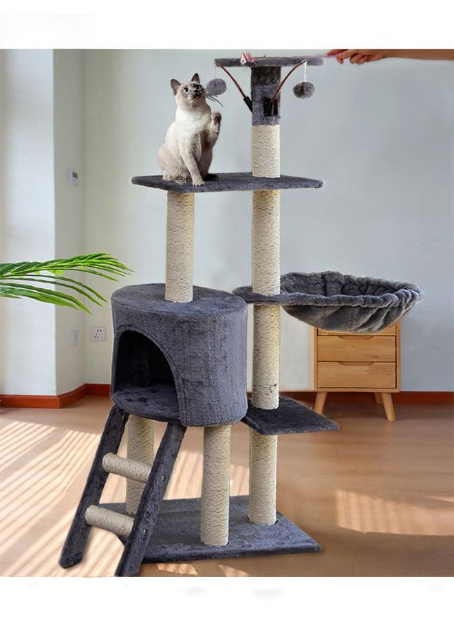 Yolu Cat Tree 138cm Height Activity Cat Tower Furniture for Large Small Cat  - Image 4