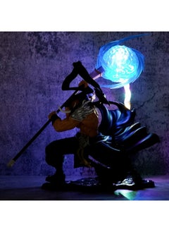 General One Piece Four Emperors Fighting White Beard Luminous Model Decoration Desktop Decoration Character Model Collection Decorative Toys Gifts for Family and Friends  - Image 3