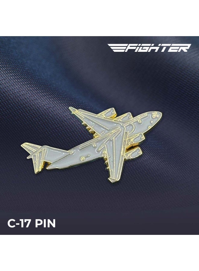 Fighter Gifts C-17 ENAMEL GOLD PIN - Image 2