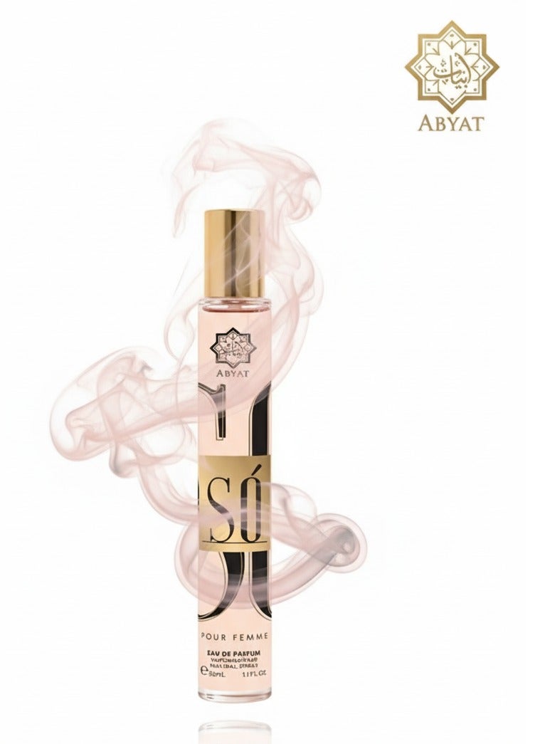 ABYAT Só Pour Femme Eau De Parfum – Floral Oriental Long Lasting Perfume for Women 33ml (Blush Pink & Gold) - Image 2