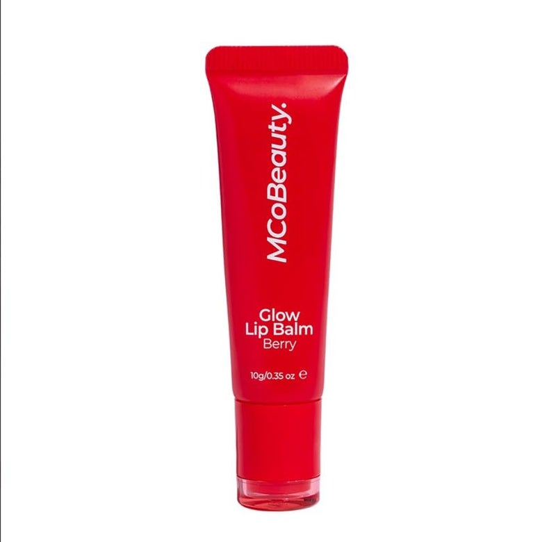 MCoBeauty Glow Lip Balm, Berry, Nourishing Tint for Luscious Lips, Vegan, Cruelty Free Cosmetics