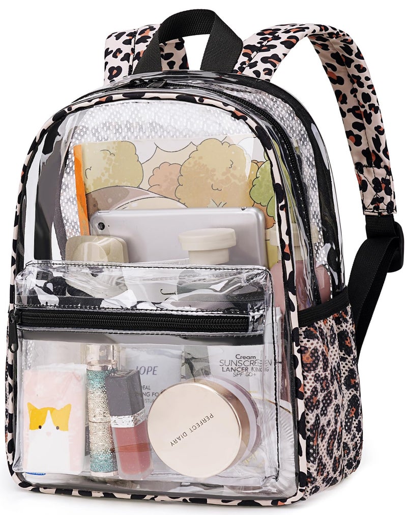 BTOOP Clear Mini Backpack for Stadium Events 12x12x6 Small Transparent Backpacks Plastic See Through Clear Bag for Concerts Work Festival Security Travel - Image 1