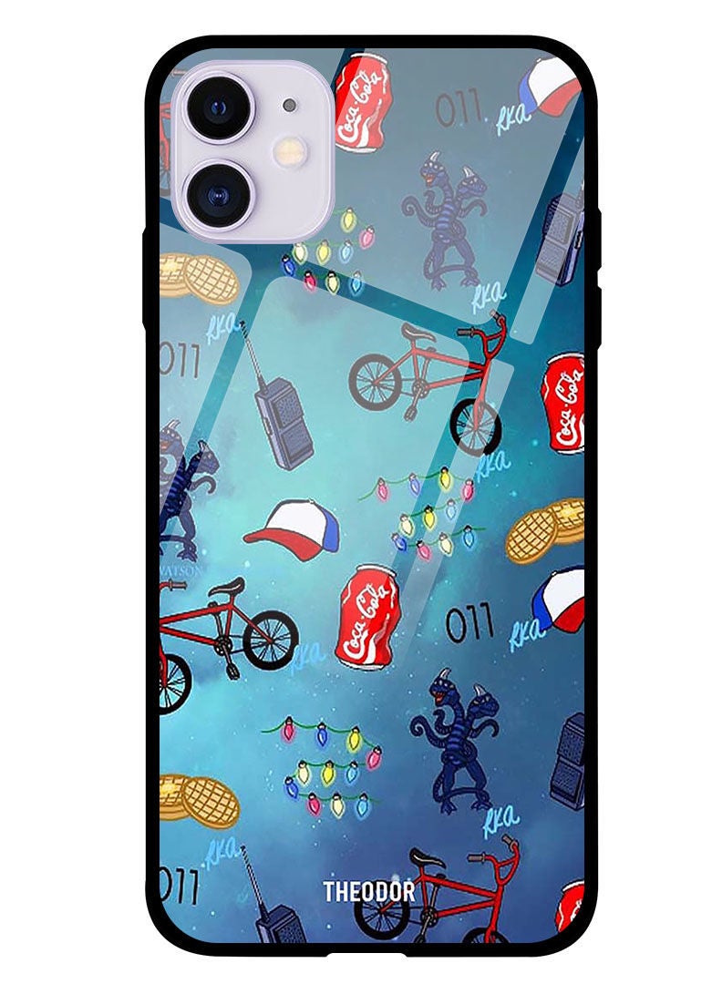 Theodor Protective Tempered Glass Case Cover IPHONE 12 6.1  Stranger Things - Image 1