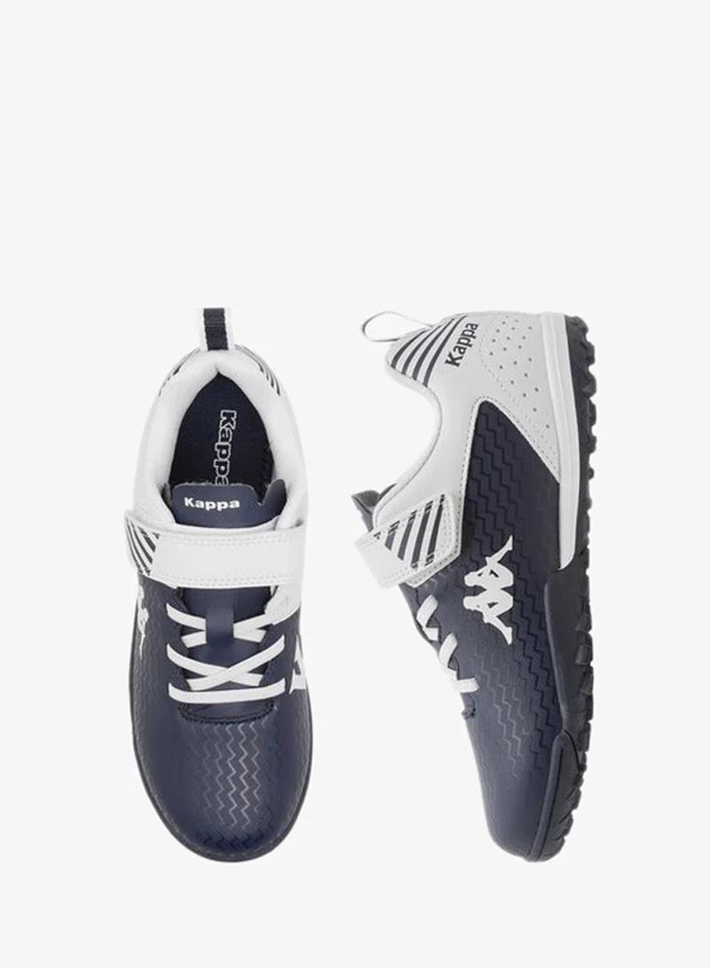 كابا حذاء كرة قدم للأولاد بطبعة شعار وإغلاق بشريط لاصق