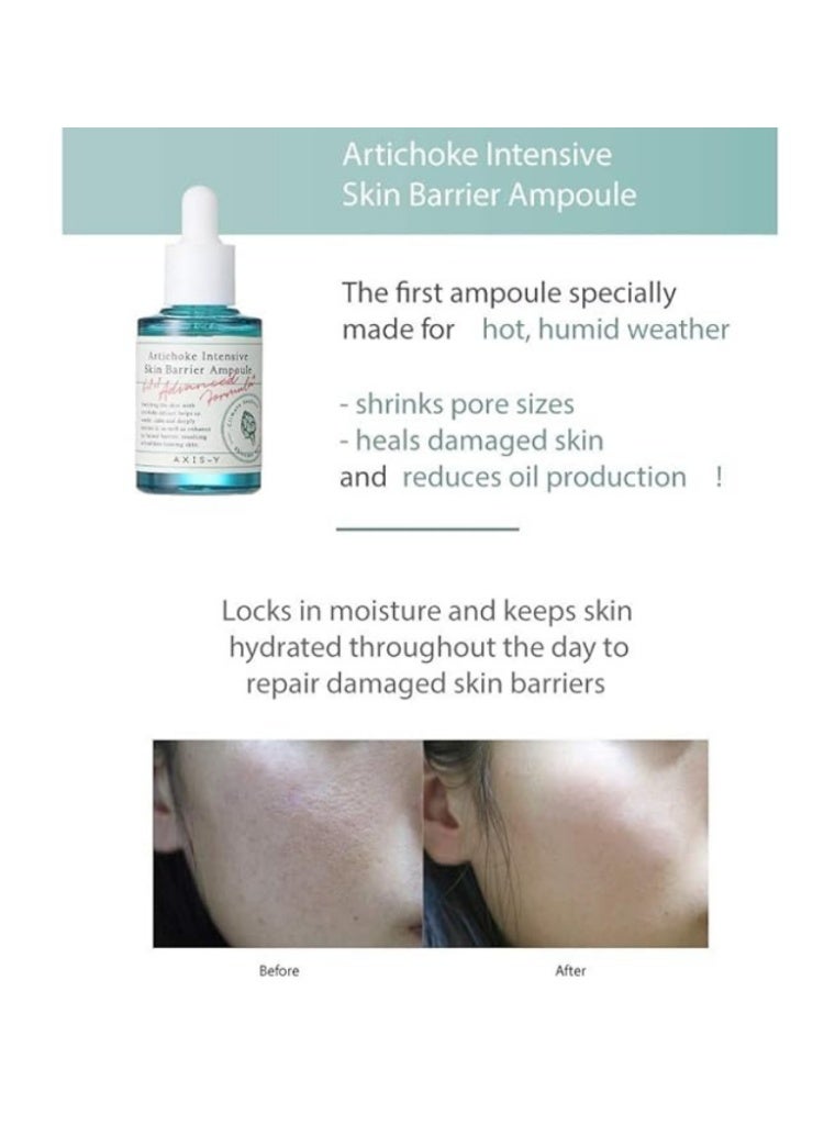 AXIS-Y Weak, Damaged Skin Barrier Solution – Axis y's Artichoke Intensive Skin Barrier Ampoule for Strengthening, Calming & Deep Hydration - Image 5
