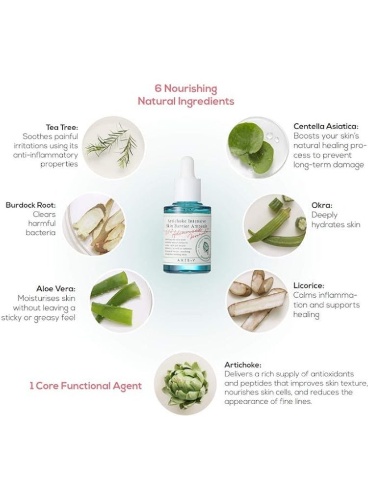 AXIS-Y Weak, Damaged Skin Barrier Solution – Axis y's Artichoke Intensive Skin Barrier Ampoule for Strengthening, Calming & Deep Hydration - Image 3