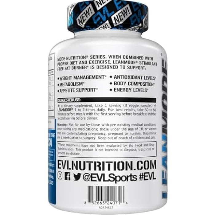 Evlution EVL Weight Loss Support Pills - Premium Multipurpose Appetite Metabolism and Fat Loss Support for Men and Women - LeanMode with Green Coffee Bean Extract CLA and Garcinia Cambogia - 50 Servings - Image 2