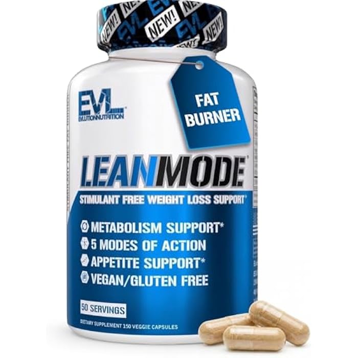 Evlution EVL Weight Loss Support Pills - Premium Multipurpose Appetite Metabolism and Fat Loss Support for Men and Women - LeanMode with Green Coffee Bean Extract CLA and Garcinia Cambogia - 50 Servings - Image 1