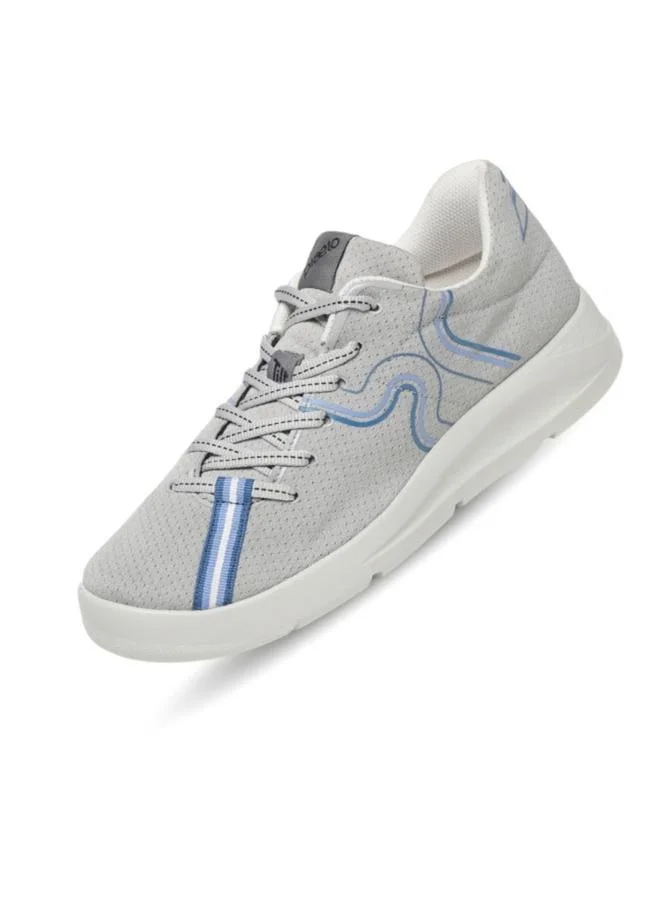 PLAETO Mens Grey Casual Sneakers - Lightweight and Stylish