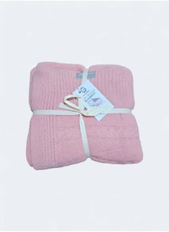 Mamas Gift HAIRY BRAIDED BLANKET PINK 80X100  - Image 4