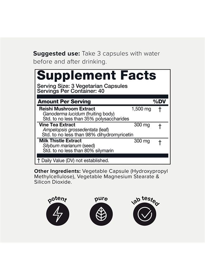 Toniiq Ease with DHM - Full Liver Support for a Night Out - 120 Capsules - 50x Super Concentrated Extract - Image 2