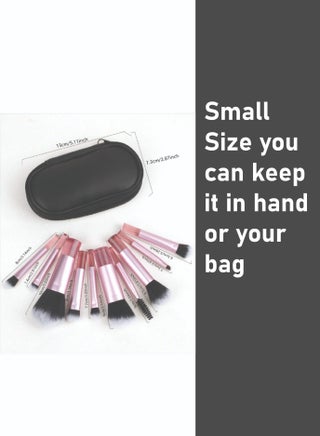 The On The Go makeup brush set contains ten makeup brushes plus a case - S07 - view 5