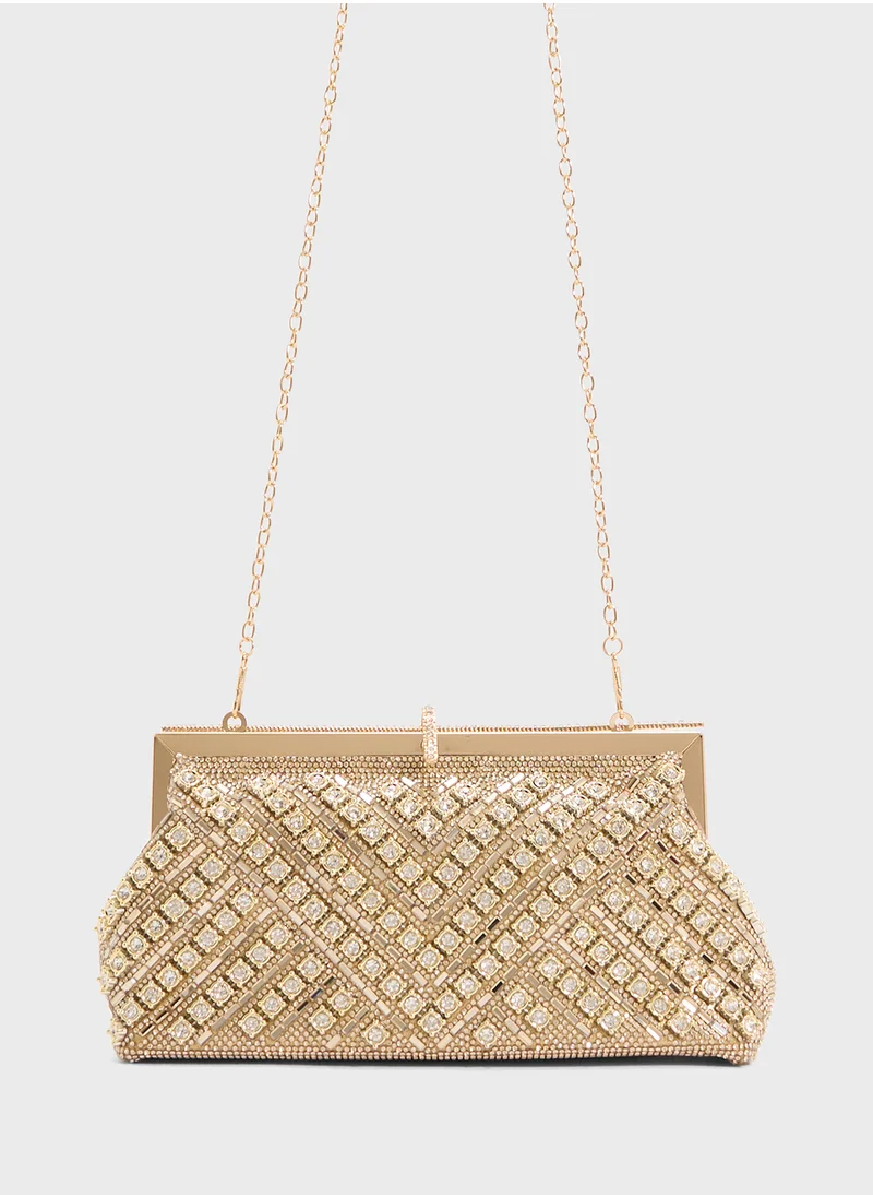خزانة Ladies Sparkly Clutch Bag
