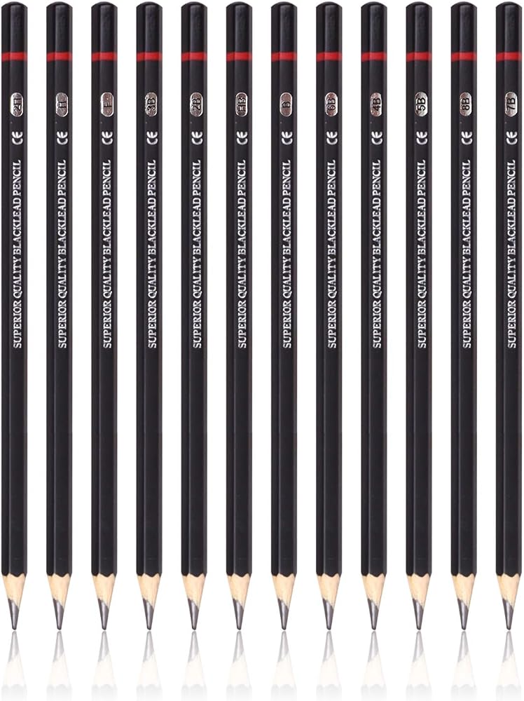 ABOUT SPACE Artist Pencil for Sketching Drawing Art Pack of 12 with Metal Case B 2B 3B 4B 5B 6B 7B 8B HB H 2H F - Image 5