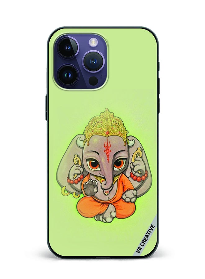 VR CREATIVE Protective Case Cover For Apple iPhone 16 Pro Max Ganpati Bappa Design Multicolour