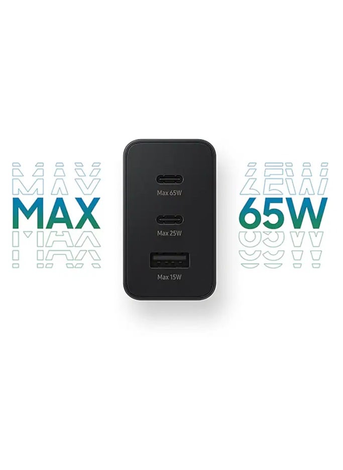 SP - Super Fast Charger And Cable Set PD 65W 3-Port Type-C Plug QC 3.0 USB-C compatible With iPhone 14,iPad Pro, Galaxy S24 - Image 1