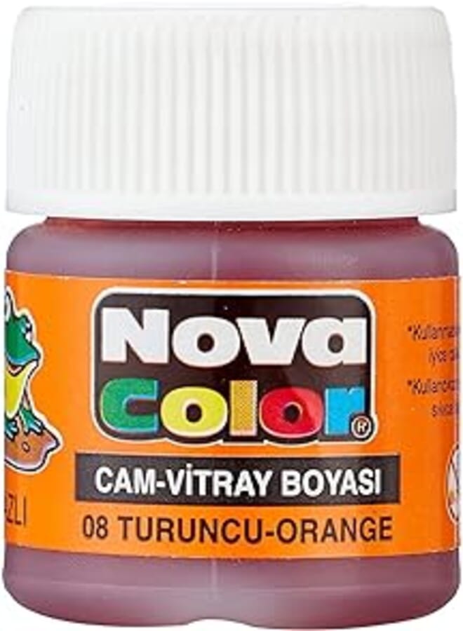 Nova turkish 25mm orange glass color jar