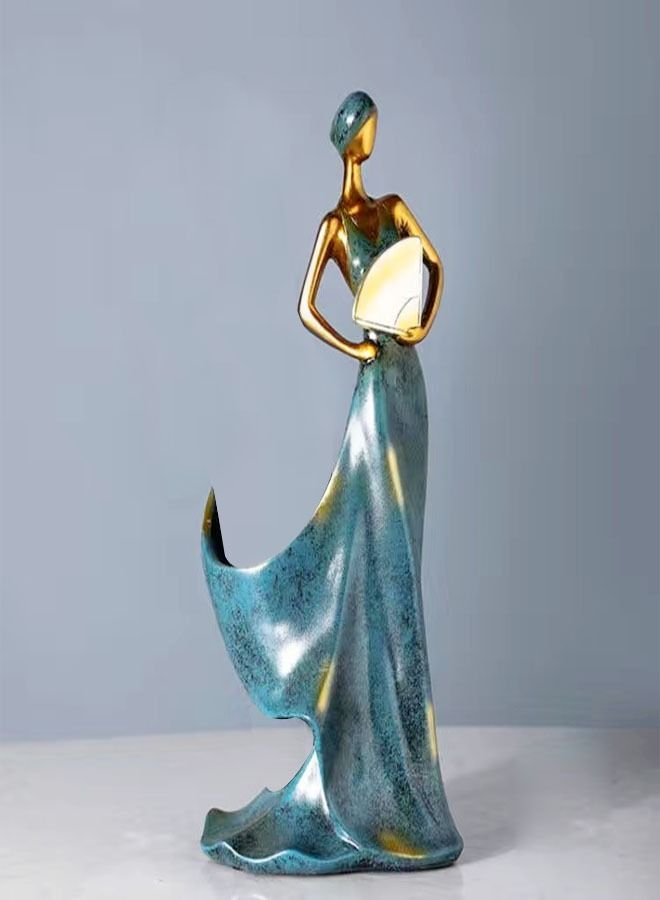 fashionhome Eastern Beauty Sculpture Resin Bottle Holder Stand Home Restaurant Décor Storage Organizer 17 x 15 x 35 Centimeter - Image 1