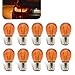 Flygun 10 PCS Car 1157 P215W S25 BAY15D Bulb Double Tail High and Low Brake Lamp Turn Signal Light Bulb LongerLife Replacement Universal Halogen Brake Tail Lamp Parking Light Amber - Image 2