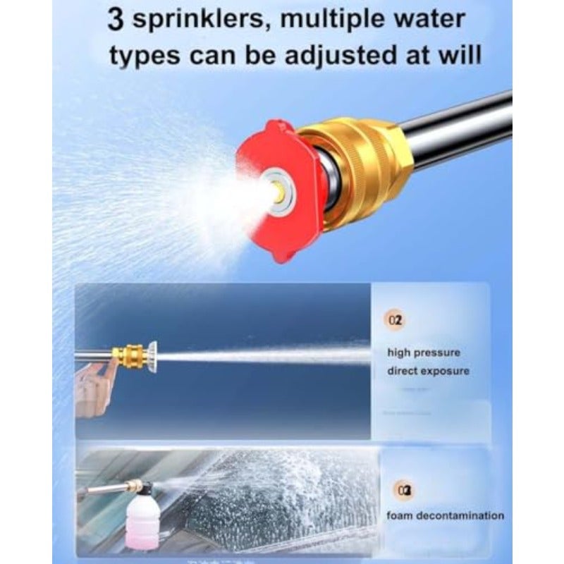ماء ضغط لاسلكي 30بار بندقية رش الماء ببطارية ليثيوم 48 فولت تدوم لمدة 60 دقيقة مع شحن كامل غسالة سيارات عالية الضغط محمولة لتنظيف السيارات والأسوار والجدران والمنصة - Image 4