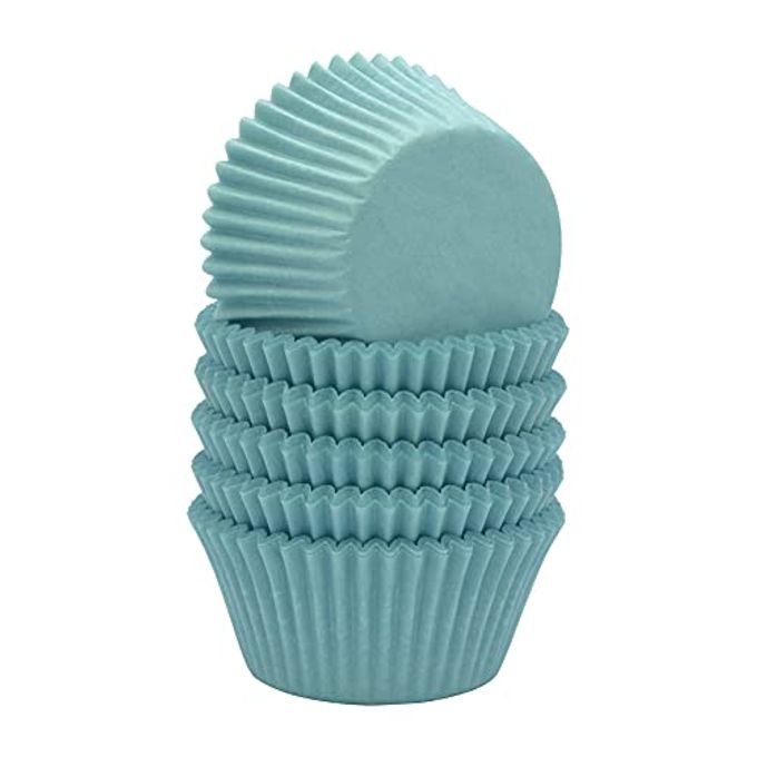 BLUE CUPCAKE LINERS GREASEPROOF PAPER STANDARD BAKING CUPS FOR PARTY AND MORE 150COUNT