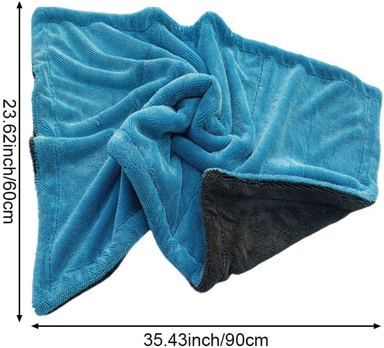 Sanfly Microfibre Cleaning Cloths, Two-Layer Thickened Car Wash Towel Absorbent Car Washing Cloth Drying Car Towel for Household - Image 4