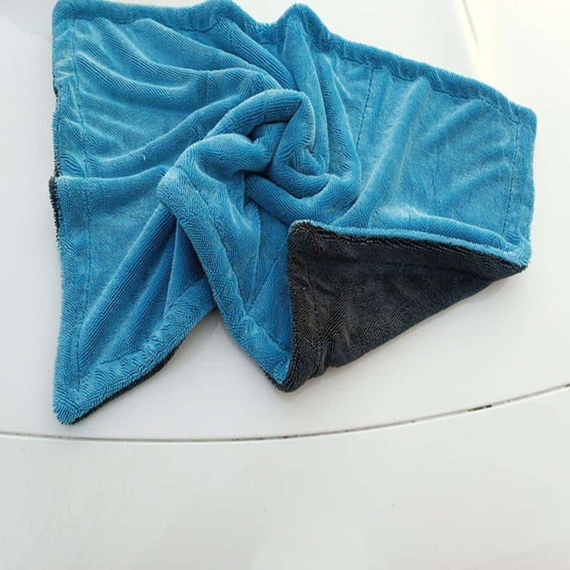 Sanfly Microfibre Cleaning Cloths, Two-Layer Thickened Car Wash Towel Absorbent Car Washing Cloth Drying Car Towel for Household - Image 2