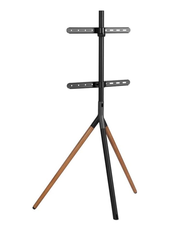 JAJEEK Easel Studio TV Floor Stand | Premium Tripod Mount for 49"-70" Screens | Supports Up to 40 KG | Adjustable & Space-Saving Design | Stylish Grey & Walnut Finish | Sturdy & Stable | Built-in Cable Management | Perfect for Home & Office  - Image 2