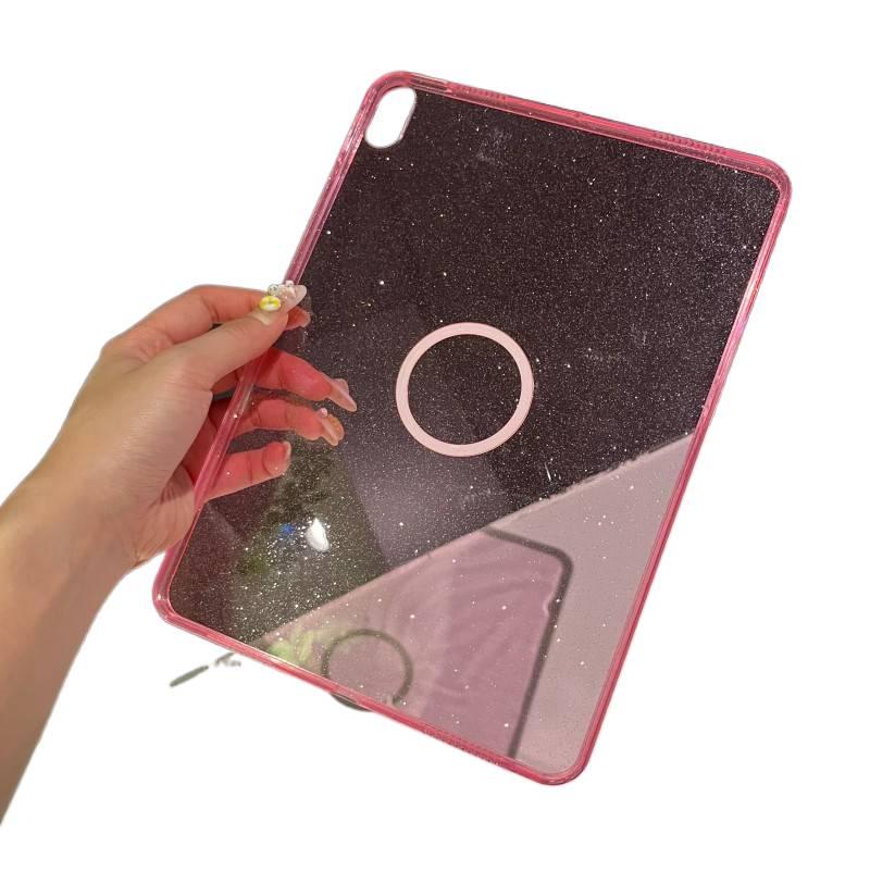 DGG Pink Transparent Clear Back iPad Case for iPad Mini - Image 1