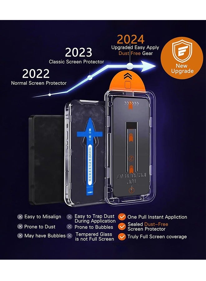 iPhone 16 Pro Max Screen Protector 【Full Coverage】【Easy Installation Frame】【Military-Grade Protection】 HD Clear, Anti-Fingerprint, 9H Tempered Glass Film for iPhone 16 Pro Max 6.9" - Image 3