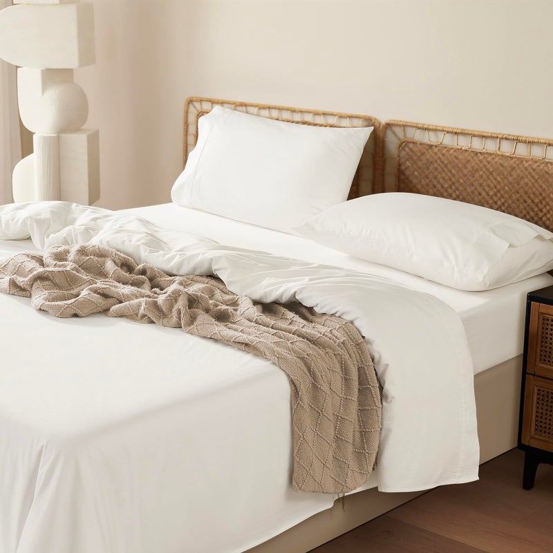 LBRO2M LBRO2M 100 Egyptian Cotton 1000 Thread Count Sheets Set King SizeBed Sheet 4 Piece Sets16 inches Deep PocketAll SeasonBedding Super Soft ComforterbleWhite 