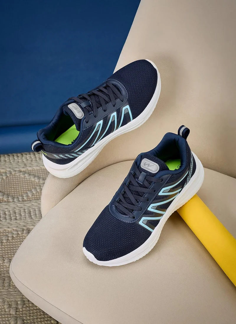 كامبس Men Robe Memory Foam Lace-Up Running Shoes-Navy