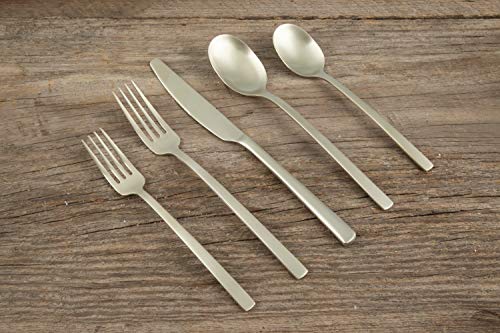 Cambridge Silversmiths Beacon Champagne Satin 20 Piece Flatware Set, Service for 4, Champagne Gold - Image 2