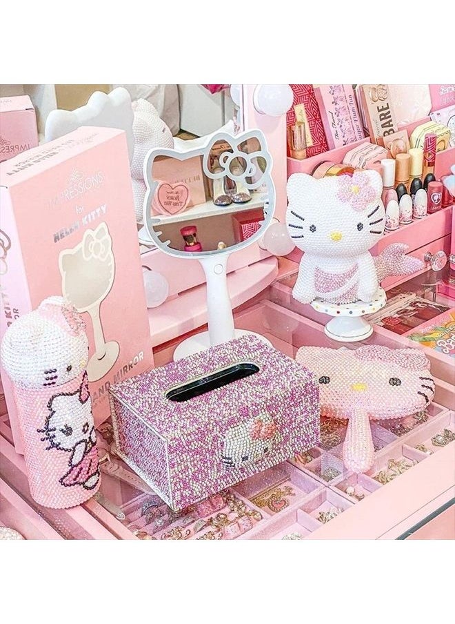 IMPRESSIONS VANITY · COMPANY - Impressions Vanity Hello Kitty LED Handheld Mirror, Makeup Vanity Mirror with Standing Base and Adjustable Brightness - Image 1