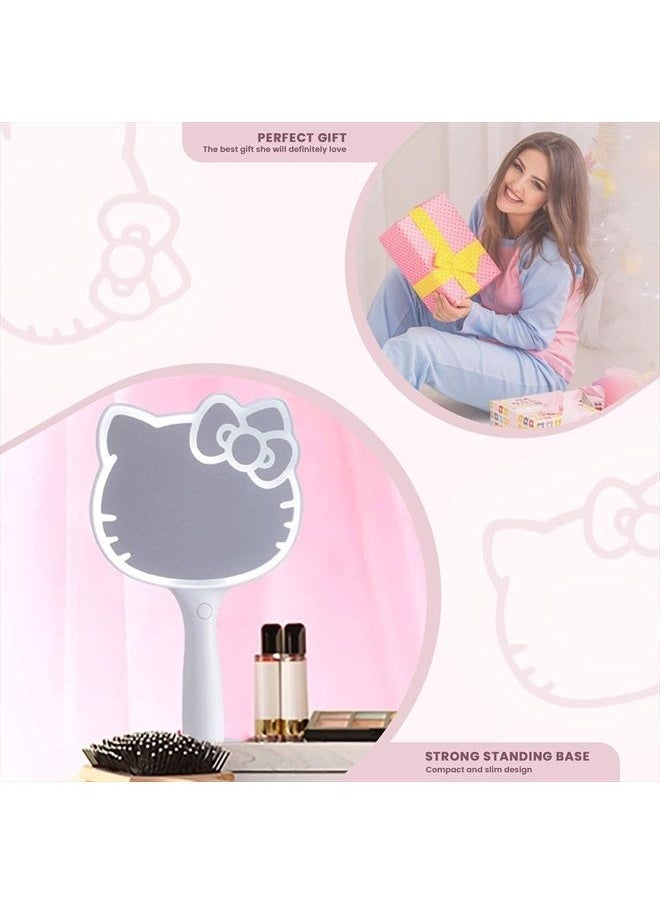 IMPRESSIONS VANITY · COMPANY - Impressions Vanity Hello Kitty LED Handheld Mirror, Makeup Vanity Mirror with Standing Base and Adjustable Brightness - Image 1