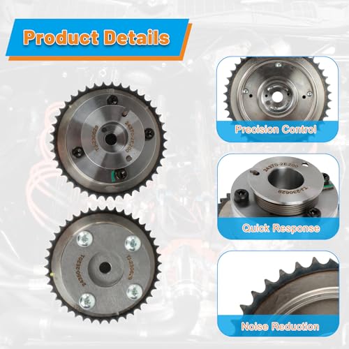 FIWARY G4NC 2.0L Camshaft CVVT Gear Set Engine Timing Synchronization Perfect Fit for Elantra i30 Tucson Kia Forte Sportage 2012-2020 OE 24350-2E201 24370-2E200 - Image 3