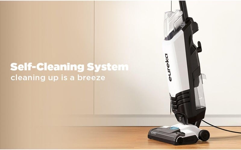 إيوريكا مكنسة كهربائية Eureka 550W مزدوجة الاستخدام (للتنظيف الرطب والجاف)، بتصميم عمودي، باللونين الأسود والأبيض - Image 5