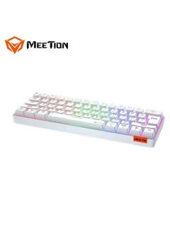 Meetion Meetion MK005BT 60% Gaming Keyboard Wireless Keybroad 12 Multimedia Shortcuts Keys Bluetooth Keybroad With True Mechanical Fixed Shaft LED Backlight Brightness Adjustable Anti-Ghosting Mechanical Keyboard For Windows And Mac  - Image 2