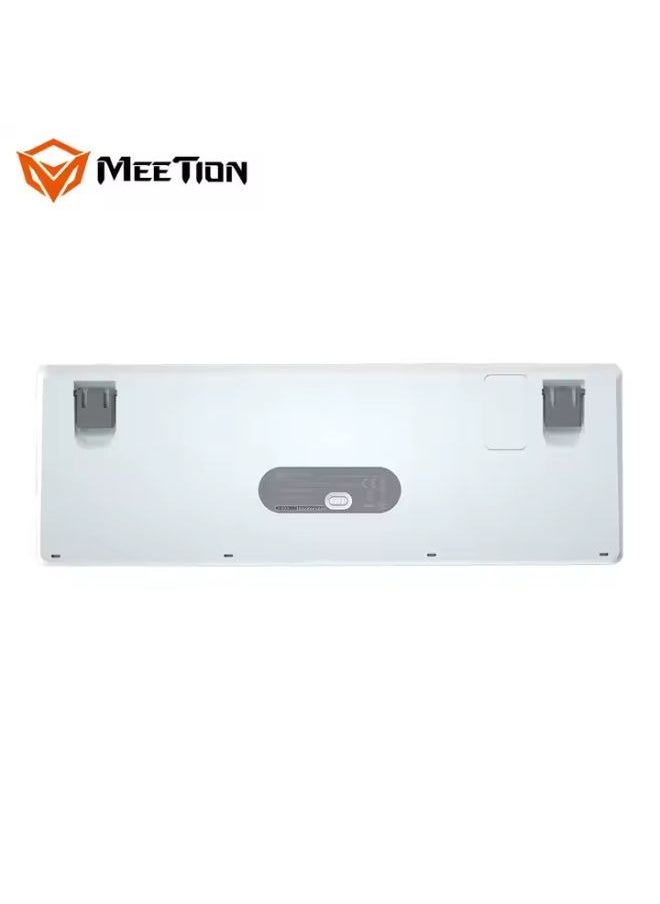 ميشين لوحة مفاتيح ألعاب Meetion MK005BT 60% لاسلكية مزودة بـ 12 مفتاح اختصار للوسائط المتعددة وبلوتوث مع عمود ثابت ميكانيكي حقيقي وإضاءة خلفية LED وضبط السطوع ولوحة مفاتيح ميكانيكية مضادة للظلال لنظامي التشغيل Windows وMac  - Image 3