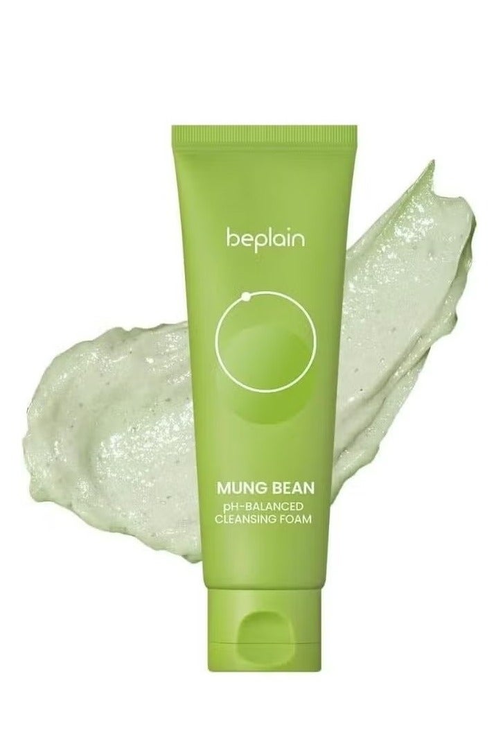 beplain Mung Bean pH Balanced Cleansing Foam 80ml, Gentle Pore Cleanser for Daily Hydrating Skin Anti Acne Oil Control Korean Face Wash - Image 1